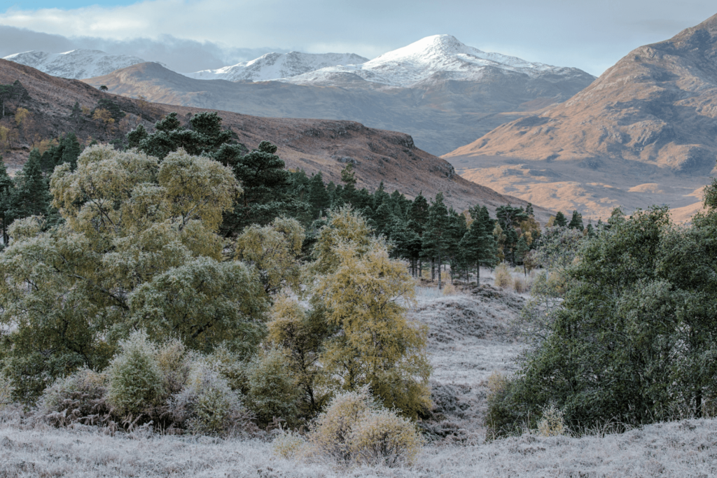 scotland mountains covered in snow