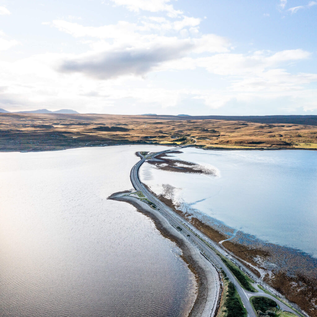 the tongue causeway spanning sea