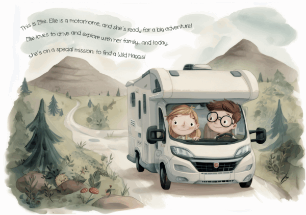 Ellie the Motorhome on the Hunt for Wild Haggis Childrens Book